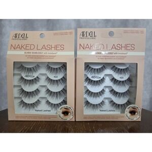 Ardell Naked Lashes Strip Black 422 New in Box 2 packs of 8 lashes